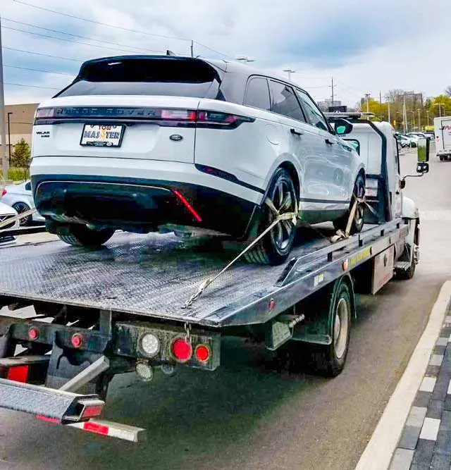 Luxury car towing